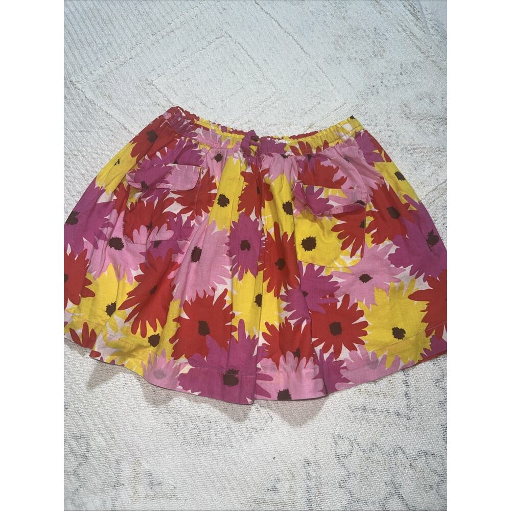 Mini Boden Girls skirt 4-5 Y Foral Cotton Summer Vacation Poppy